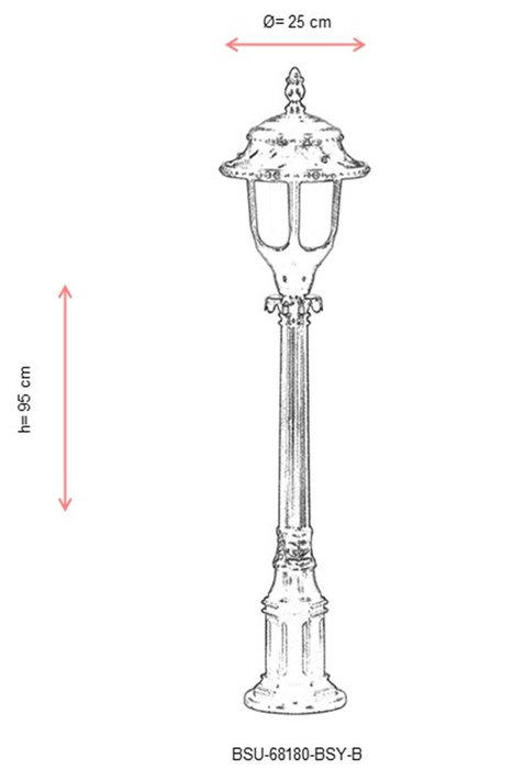 Opviq Lámpara de Pie Exterior Negra con Diseño Industrial